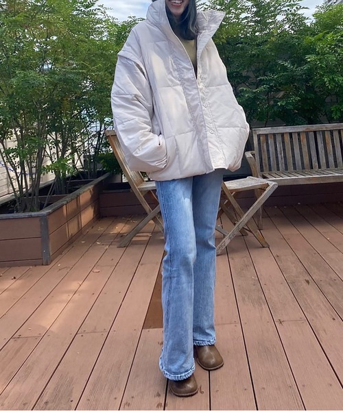 FREE'S MART（フリーズマート）の「マルチWay袖取り外し中綿ブルゾン（ブルゾン・レディース・ブラック/ホワイト・FREE）」の13枚目の写真