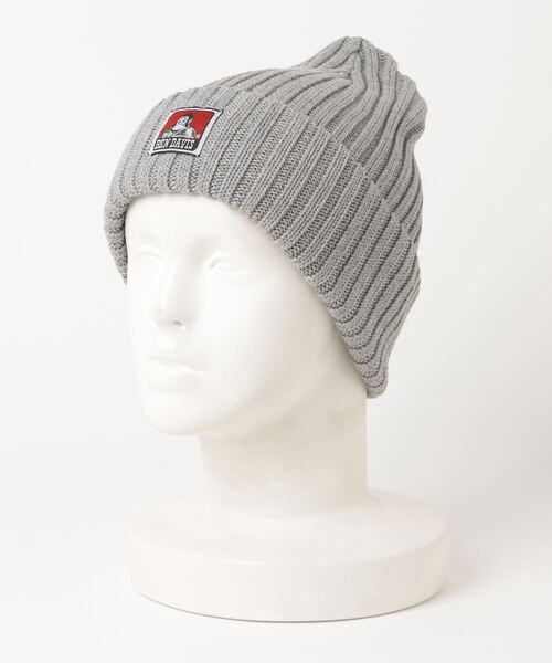 BEN DAVIS（ベンデイビス）の「BEN DAVIS/ベンデイビス Cotton Knit Cap/コットン ニットキャップ（ニットキャップ/ビーニー・メンズ・ネイビー/ベージュ/イエロー/ブラック/ブラック系その他/グレー/ダークグリーン/チャコールグレー/オフホワイト・FREE）」の2枚目の写真