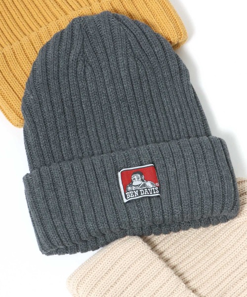 BEN DAVIS（ベンデイビス）の「BEN DAVIS/ベンデイビス Cotton Knit Cap/コットン ニットキャップ（ニットキャップ/ビーニー・メンズ・ネイビー/ベージュ/イエロー/ブラック/ブラック系その他/グレー/ダークグリーン/チャコールグレー/オフホワイト・FREE）」の14枚目の写真