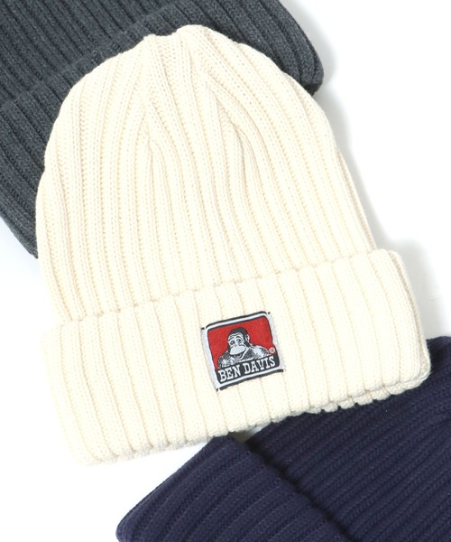 BEN DAVIS（ベンデイビス）の「BEN DAVIS/ベンデイビス Cotton Knit Cap/コットン ニットキャップ（ニットキャップ/ビーニー・メンズ・ネイビー/ベージュ/イエロー/ブラック/ブラック系その他/グレー/ダークグリーン/チャコールグレー/オフホワイト・FREE）」の11枚目の写真