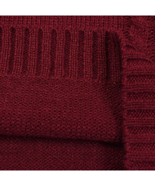 BeBe(ベベ)の「BeBe/リボン付きケーブル編みニット(100~150cm)(ニット/セーター・キッズ・レッド/パープル・110/130/100/150/140/120)」の19枚目の写真