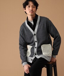 40ｃｔ＆525 | ◆クロシェ編みポケットカーディガン(カーディガン/ボレロ)