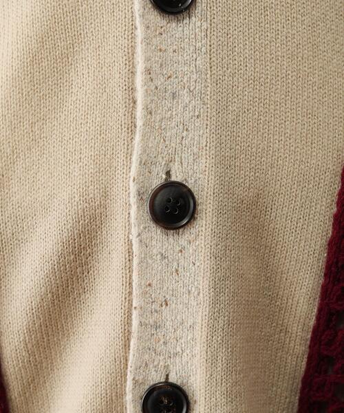 40ct&525(フォーティーカラッツアンドゴーニーゴ)の「◆クロシェ編みポケットカーディガン(カーディガン/ボレロ・メンズ・チャコール/ベージュ系4・03/02)」の14枚目の写真