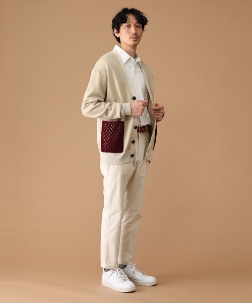 40ct&525(フォーティーカラッツアンドゴーニーゴ)の「◆クロシェ編みポケットカーディガン(カーディガン/ボレロ・メンズ・チャコール/ベージュ系4・03/02)」の18枚目の写真