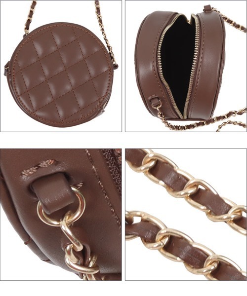 KOBE LETTUCE(コウベレタス)の「キルティングサークルチェーンバッグ(ショルダーバッグ・レディース・ブラック/アイボリー/レッド/ブラウン・FREE)」の13枚目の写真