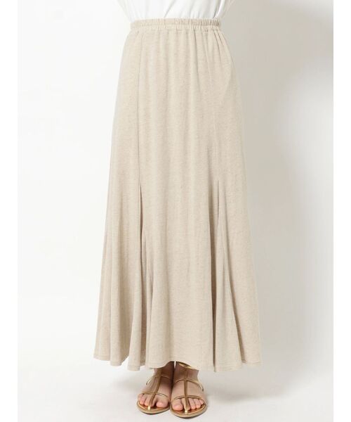 Ungrid（アングリッド）の「リネン混カットフレアマキシスカート（スカート・レディース・ベージュ/オレンジ/チャコールグレー・FREE）」の16枚目の写真