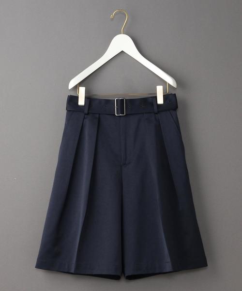 BEAUTY&YOUTH UNITED ARROWS(ビューティーアンドユースユナイテッドアローズ)の「<6(ROKU)>W BELT CULOTTES/キュロット◆(その他パンツ・レディース・ベージュ/ネイビー・36/38)」の1枚目の写真