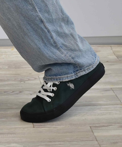 U.S. POLO ASSN.（ユーエスポロアッスン）の「＜U.S. POLO ASSN. / ユーエスポロアッスン＞スエードシューズ（スニーカー・レディース・ブラック/グリーン/イエロー・22.5cm/23.0cm/23.5cm/24.0cm/24.5cm/25.0cm/25.5cm/26.0cm/26.5cm/27.0cm）」の9枚目の写真