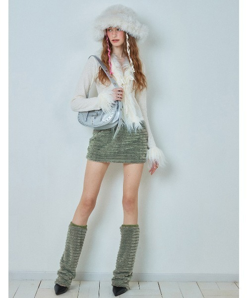 ★CRANK★LEG WARMER MINI SKIRT_PU★正規品/韓国直送料込/人気 CRANK（クランク）の「A'GAM/9×.kom『CRANK/クランク』LEG