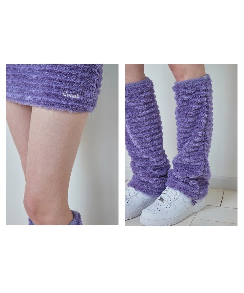 ★CRANK★LEG WARMER MINI SKIRT_PU★正規品/韓国直送料込/人気 CRANK（クランク）の「【CRANK/クランク】LEG WARMER MINI