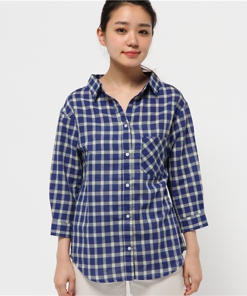 CIAOPANIC TYPY(チャオパニックティピー)の「ビックギンガムオーバーシャツ(シャツ/ブラウス・レディース・ブラック/レッド/イエロー・MEDIUM/SMALL)」の6枚目の写真