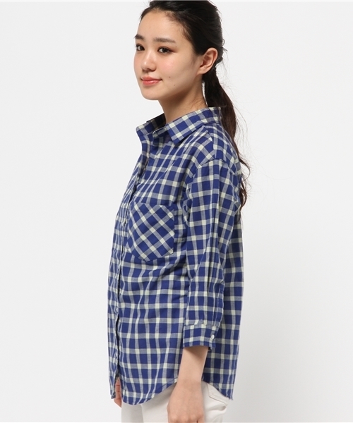 CIAOPANIC TYPY(チャオパニックティピー)の「ビックギンガムオーバーシャツ(シャツ/ブラウス・レディース・ブラック/レッド/イエロー・MEDIUM/SMALL)」の7枚目の写真