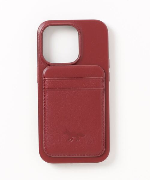 Maison Kitsune（メゾンキツネ）の「FOX MAGSAFE CARD CASE FOR I14 PRO WINE LEES（スマホケース/カバー・メンズ・ワイン系・U）」の5枚目の写真