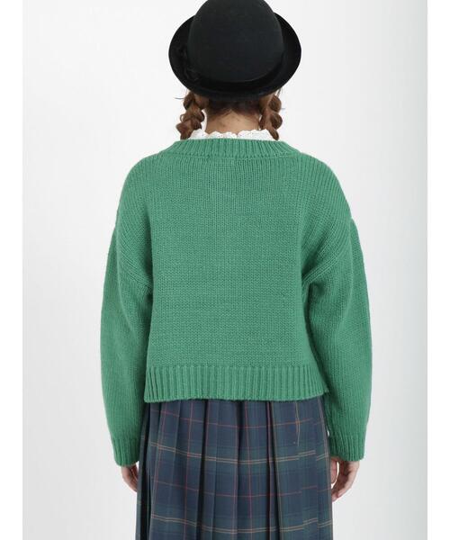 Samansa Mos2(サマンサ モスモス)の「花刺繍入りクルーカーディガン(カーディガン/ボレロ・レディース・ブラック/グリーン/モカ/ベージュ・フリ-)」の20枚目の写真