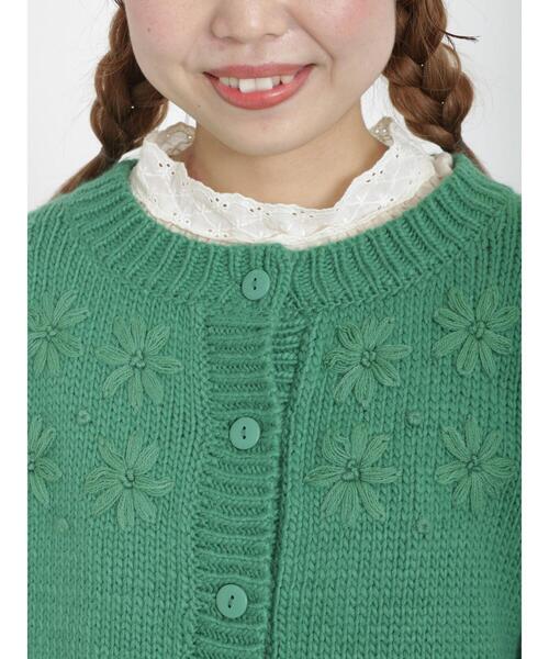 Samansa Mos2(サマンサ モスモス)の「花刺繍入りクルーカーディガン(カーディガン/ボレロ・レディース・ブラック/グリーン/モカ/ベージュ・フリ-)」の19枚目の写真