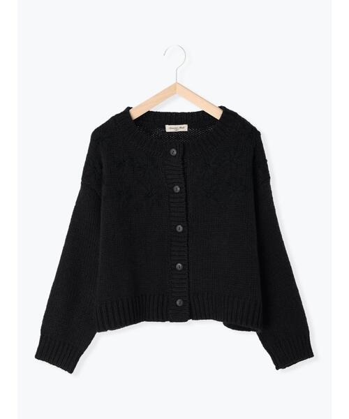 Samansa Mos2（サマンサ モスモス）の「花刺繍入りクルーカーディガン