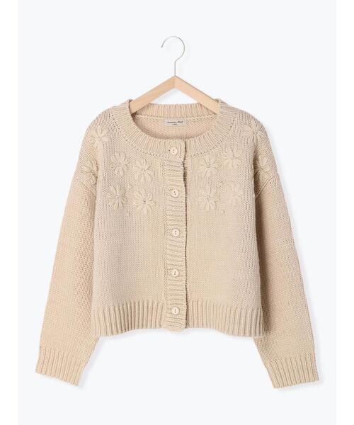 Samansa Mos2(サマンサ モスモス)の「花刺繍入りクルーカーディガン(カーディガン/ボレロ・レディース・ブラック/グリーン/モカ/ベージュ・フリ-)」の13枚目の写真