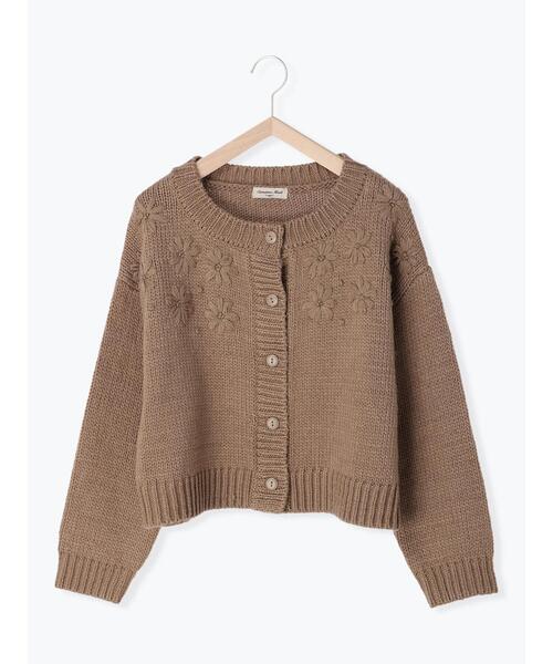 Samansa Mos2(サマンサ モスモス)の「花刺繍入りクルーカーディガン(カーディガン/ボレロ・レディース・ブラック/グリーン/モカ/ベージュ・フリ-)」の12枚目の写真