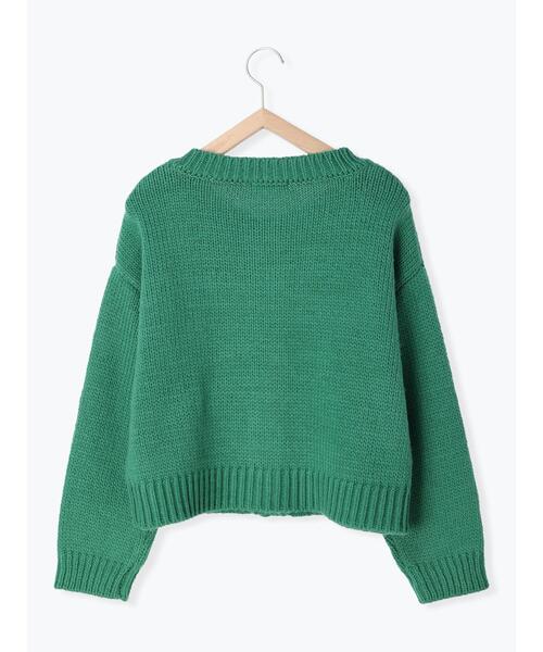 Samansa Mos2(サマンサ モスモス)の「花刺繍入りクルーカーディガン(カーディガン/ボレロ・レディース・ブラック/グリーン/モカ/ベージュ・フリ-)」の10枚目の写真