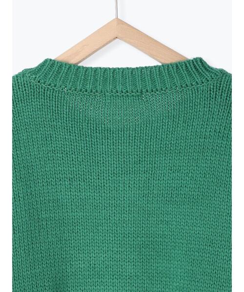 Samansa Mos2(サマンサ モスモス)の「花刺繍入りクルーカーディガン(カーディガン/ボレロ・レディース・ブラック/グリーン/モカ/ベージュ・フリ-)」の6枚目の写真