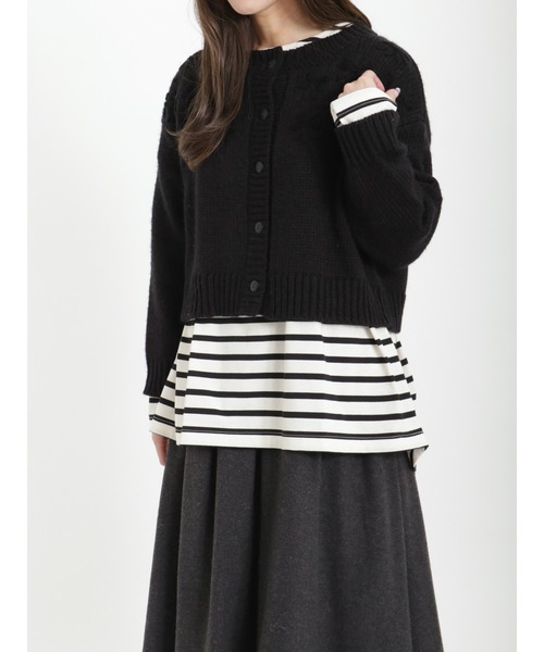 Samansa Mos2（サマンサ モスモス）の「花刺繍入りクルーカーディガン