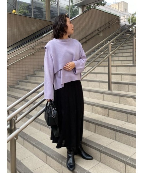 moussy - MOUSSY LAYERED RIB セーター MOUSSY（マウジー）の「LAYERED RIB セーター（ニット/セーター