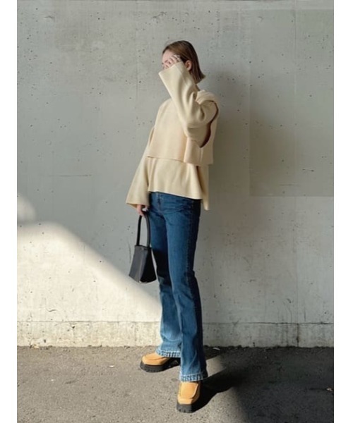 MOUSSY（マウジー）の「LAYERED RIB セーター（ニット/セーター）」 - WEAR