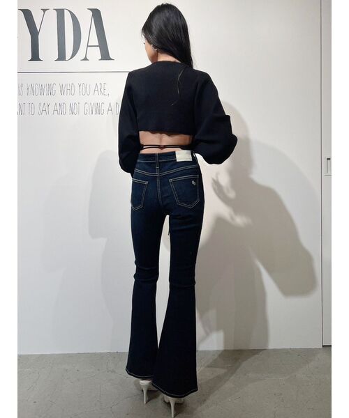 GYDA(ジェイダ)の「2WAYカシュクールリブニットトップス(ニット/セーター・レディース・ブラック/オフホワイト・FREE)」の18枚目の写真