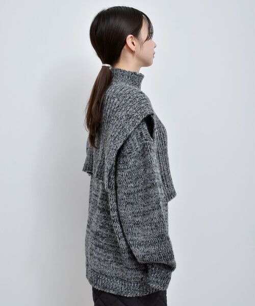 RETRO GIRL(レトロガール)の「ニットレイヤードSET(ニット/セーター・レディース・ブラック/ナチュラル/グリーン・FREE)」の7枚目の写真