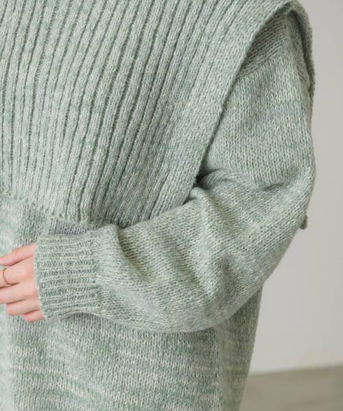 RETRO GIRL(レトロガール)の「ニットレイヤードSET(ニット/セーター・レディース・ブラック/ナチュラル/グリーン・FREE)」の15枚目の写真