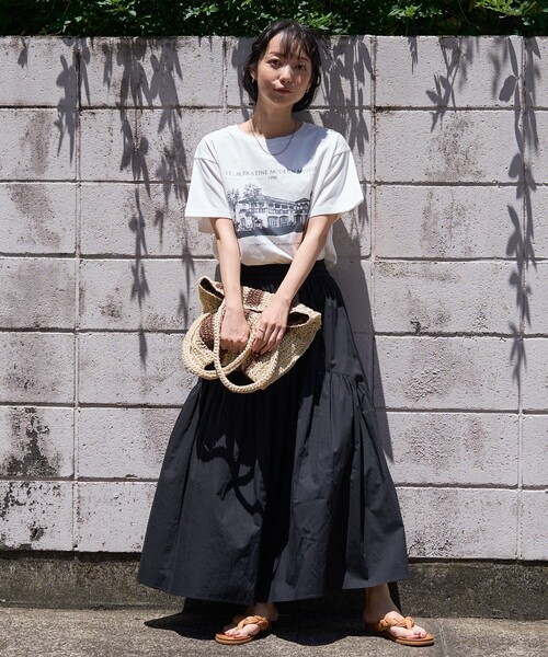 FREAK'S STORE(フリークスストア)の「ラウンドティアードスカート(スカート・レディース・その他1/オフホワイト/ブラック・フリ-)」の19枚目の写真