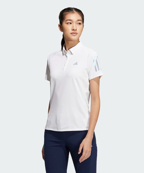 アディダス adidas ゴルフ ボタンダウンシャツ セール】スリーストライプス 半袖ボタンダウンシャツ【adidas