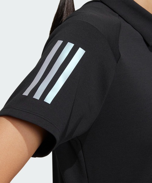 【adidas GOLF/アディダス】3ストライプス半袖ポロシャツ・XLブラック セール】3ストライプス メッシュベントポロ【adidas Golf