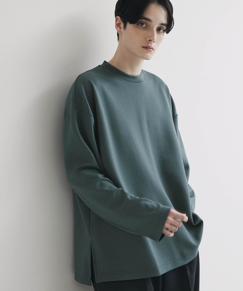 Anchor Smith(アンカー スミス)の「ハイポンチ ビッグシルエットドレープ長袖カットソー(Tシャツ/カットソー・メンズ・ベージュ/ライトグレー/ホワイト/グリーン系/ブラック/グレイッシュブルー/ワイン/ブルー・M/L)」の7枚目の写真