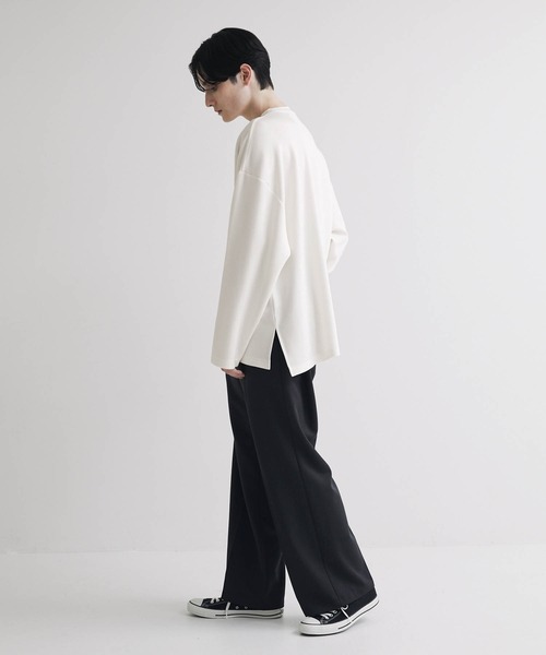 Anchor Smith(アンカー スミス)の「ハイポンチ ビッグシルエットドレープ長袖カットソー(Tシャツ/カットソー・メンズ・ベージュ/ライトグレー/ホワイト/グリーン系/ブラック/グレイッシュブルー/ワイン/ブルー・M/L)」の9枚目の写真