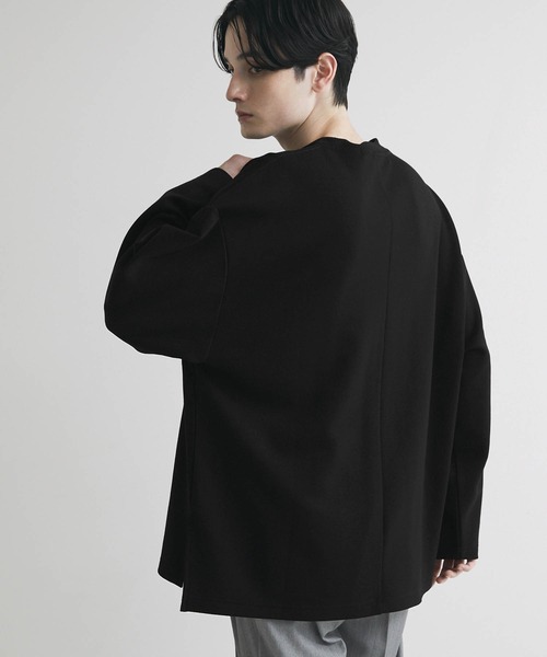 Anchor Smith(アンカー スミス)の「ハイポンチ ビッグシルエットドレープ長袖カットソー(Tシャツ/カットソー・メンズ・ベージュ/ライトグレー/ホワイト/グリーン系/ブラック/グレイッシュブルー/ワイン/ブルー・M/L)」の13枚目の写真