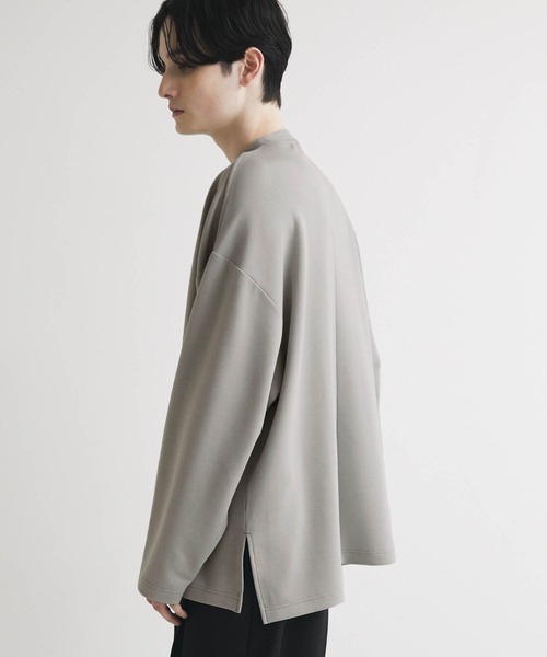 Anchor Smith(アンカー スミス)の「ハイポンチ ビッグシルエットドレープ長袖カットソー(Tシャツ/カットソー・メンズ・ベージュ/ライトグレー/ホワイト/グリーン系/ブラック/グレイッシュブルー/ワイン/ブルー・M/L)」の19枚目の写真