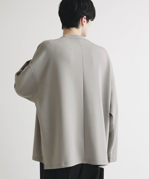Anchor Smith(アンカー スミス)の「ハイポンチ ビッグシルエットドレープ長袖カットソー(Tシャツ/カットソー・メンズ・ベージュ/ライトグレー/ホワイト/グリーン系/ブラック/グレイッシュブルー/ワイン/ブルー・M/L)」の20枚目の写真