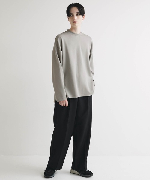 Anchor Smith(アンカー スミス)の「ハイポンチ ビッグシルエットドレープ長袖カットソー(Tシャツ/カットソー・メンズ・ベージュ/ライトグレー/ホワイト/グリーン系/ブラック/グレイッシュブルー/ワイン/ブルー・M/L)」の21枚目の写真