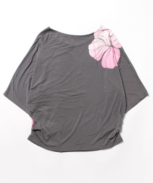 Maunaloa(マウナロア)の「【Maunaloa】ハイビドルマントップス(Tシャツ/カットソー・レディース・ブラック/グレー/チャコール/ブラック×ピンク・L/M)」の9枚目の写真