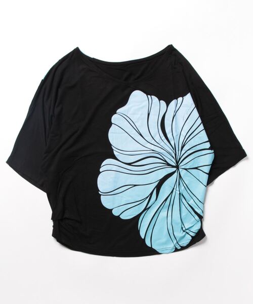 Maunaloa(マウナロア)の「【Maunaloa】ハイビドルマントップス(Tシャツ/カットソー・レディース・ブラック/グレー/チャコール/ブラック×ピンク・L/M)」の5枚目の写真