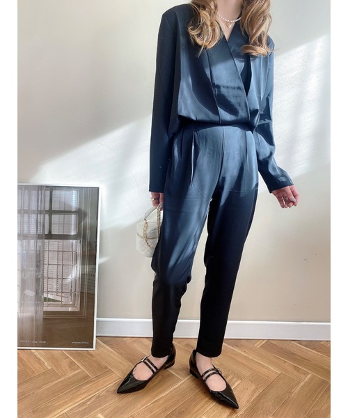 ANOTHER S（アナザーエス）の「Vネックブラウス＆テーパードパンツ