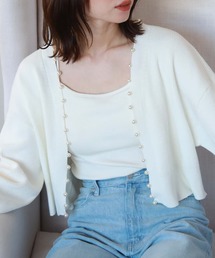 archives | パール付きニットカーディガン(カーディガン/ボレロ)