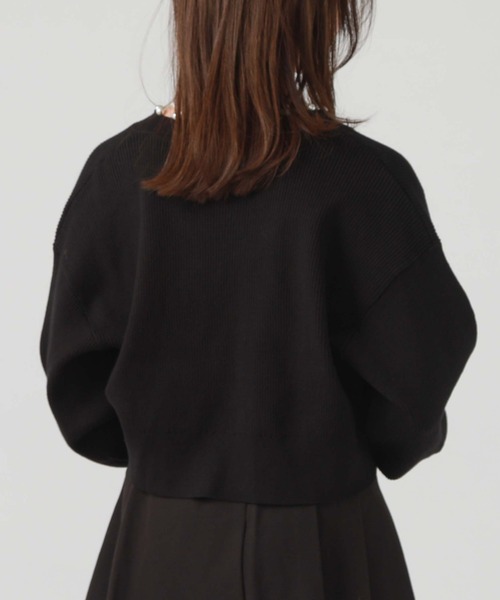 archives(アルシーヴ)の「パール付きニットカーディガン(カーディガン/ボレロ・レディース・ブラック/グレイッシュベージュ/オフホワイト/ブルー・MEDIUM)」の6枚目の写真