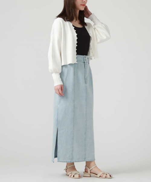 archives(アルシーヴ)の「パール付きニットカーディガン(カーディガン/ボレロ・レディース・ブラック/グレイッシュベージュ/オフホワイト/ブルー・MEDIUM)」の22枚目の写真