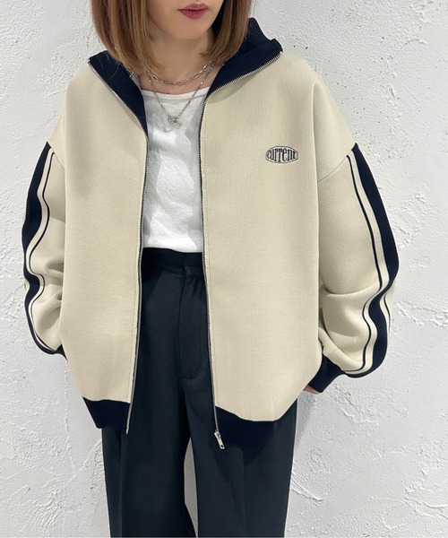 apres jour mignon（アプレジュールミニョン）の「スポンディッシュトラックジャケット【ZOZOTOWN限定アイテム】（その他トップス・レディース・ミント/アイボリー/ネイビー・X-LARGE/フリー）」の7枚目の写真