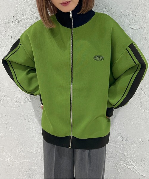 apres jour mignon（アプレジュールミニョン）の「スポンディッシュトラックジャケット【ZOZOTOWN限定アイテム】（その他トップス・レディース・ミント/アイボリー/ネイビー・X-LARGE/フリー）」の13枚目の写真