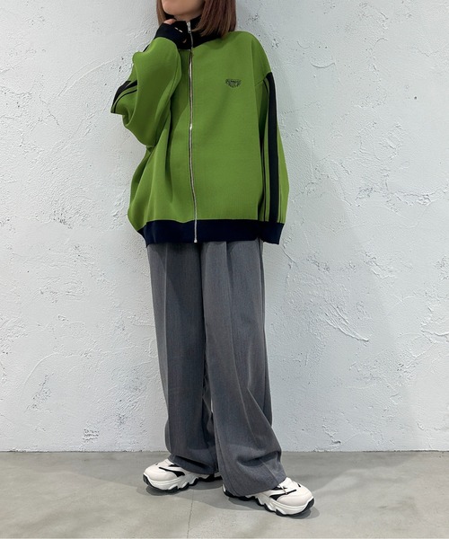 apres jour mignon（アプレジュールミニョン）の「スポンディッシュトラックジャケット【ZOZOTOWN限定アイテム】（その他トップス・レディース・ミント/アイボリー/ネイビー・X-LARGE/フリー）」の18枚目の写真