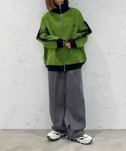 apres jour mignon（アプレジュールミニョン）の「スポンディッシュトラックジャケット【ZOZOTOWN限定アイテム】（その他トップス・レディース・ミント/アイボリー/ネイビー・X-LARGE/フリー）」の19枚目の写真