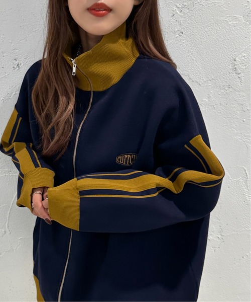 apres jour mignon（アプレジュールミニョン）の「スポンディッシュトラックジャケット【ZOZOTOWN限定アイテム】（その他トップス・レディース・ミント/アイボリー/ネイビー・X-LARGE/フリー）」の20枚目の写真